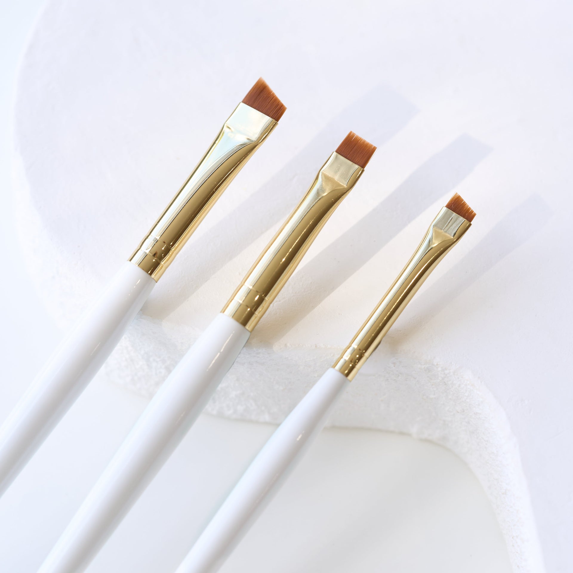 White & Gold Brush Set (3pcs)