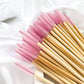 Eco Friendly Bamboo Mascara Wands Pink (50 PACK)