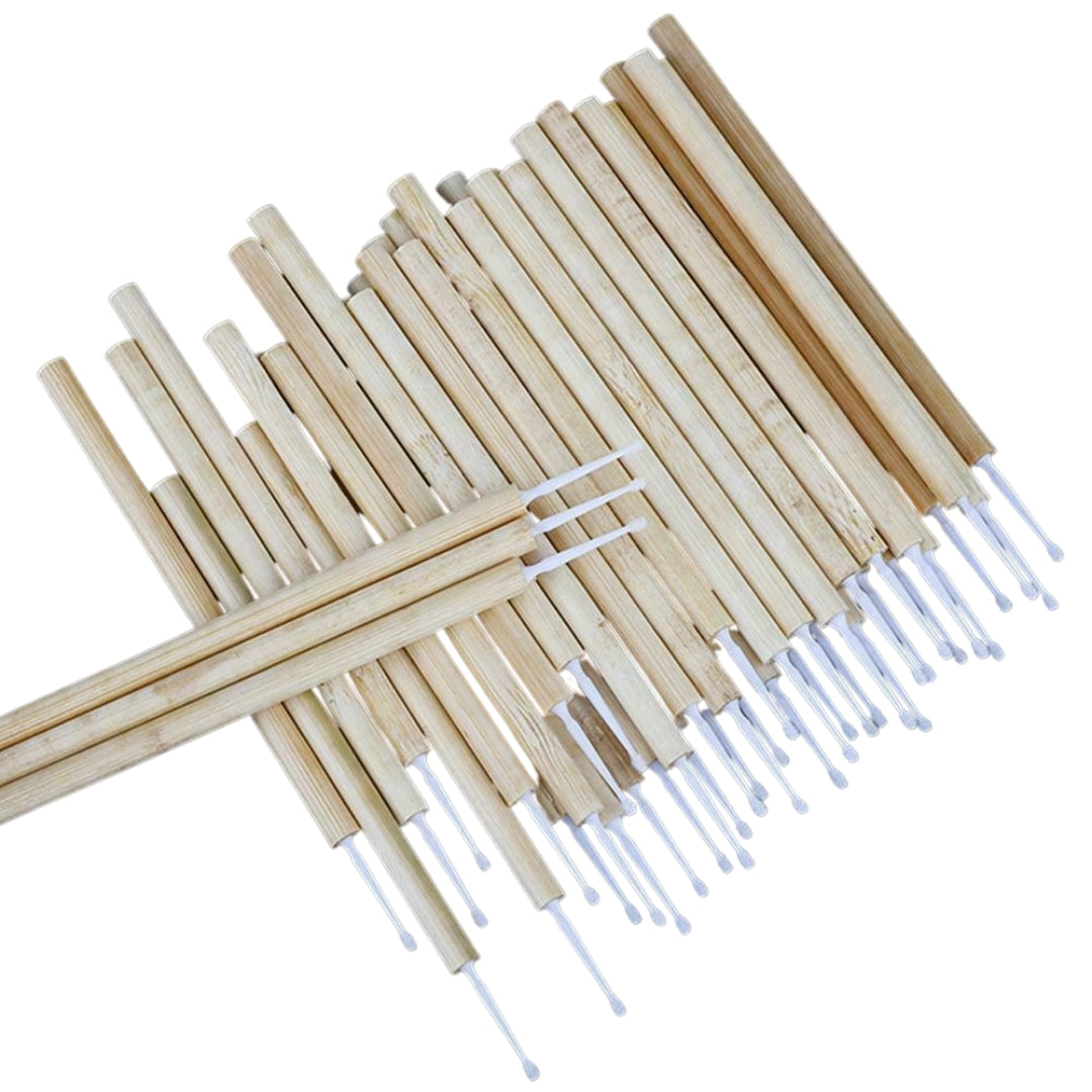 Eco Friendly Bamboo Microbrushes (50 PACK)